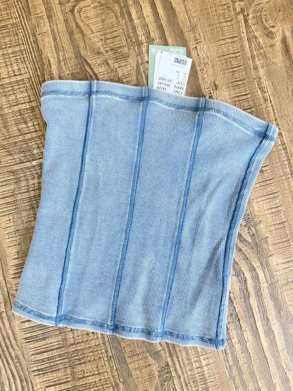 H&M Strapless Ribbed Tube Top. - Picture 1 of 4